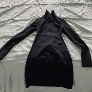 Black backless dress